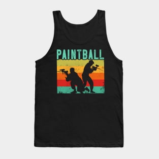 Paintball Player Retro Style Tank Top